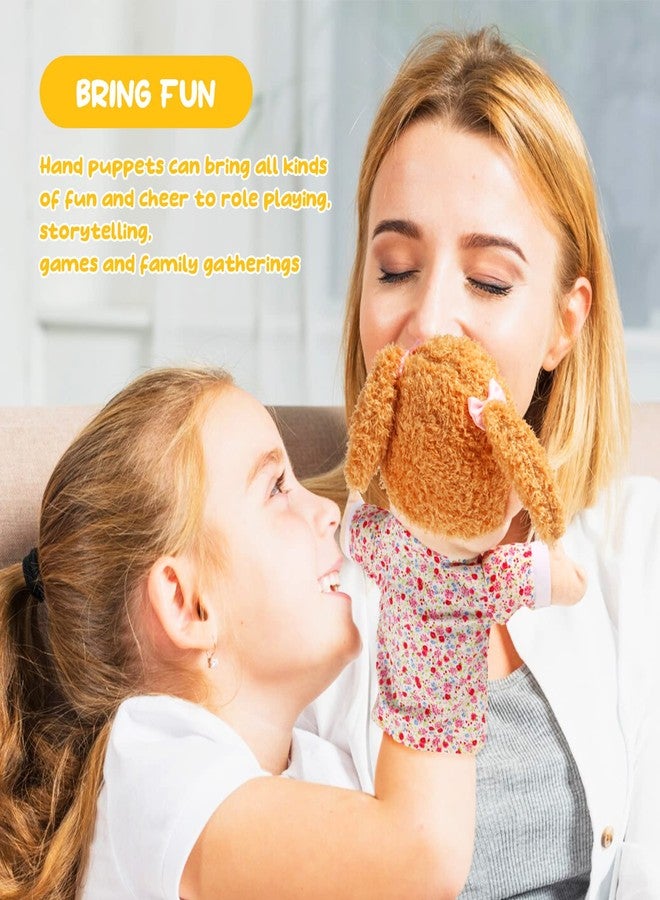 ZJoey 1 Pcs Family Hand Puppets 13 Inch Grandparents, Mom & Dad, Brother & Sister Plush Hand Puppet Toys Role-Play Toy Puppets for Kids Storytelling Imaginative Pretend Play Teaching Preschool(Sister) - Image 3